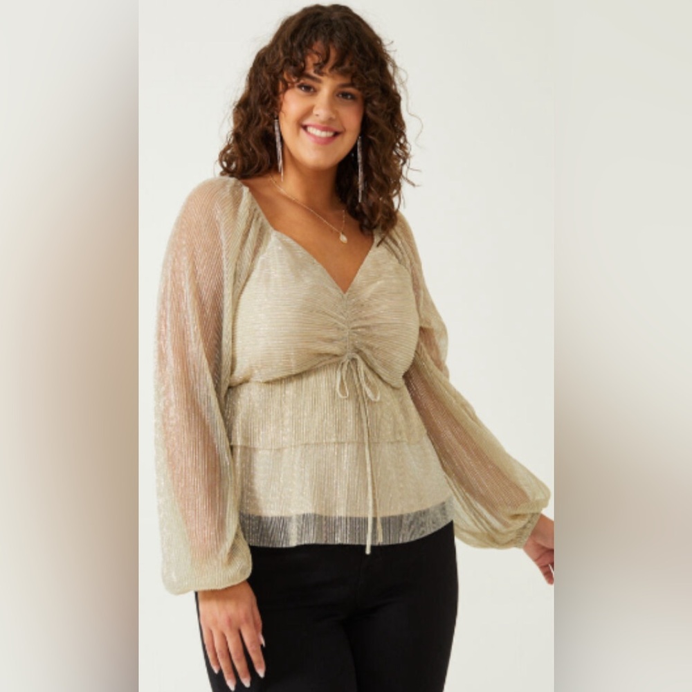 ARULA GOLD METALLIC TOP